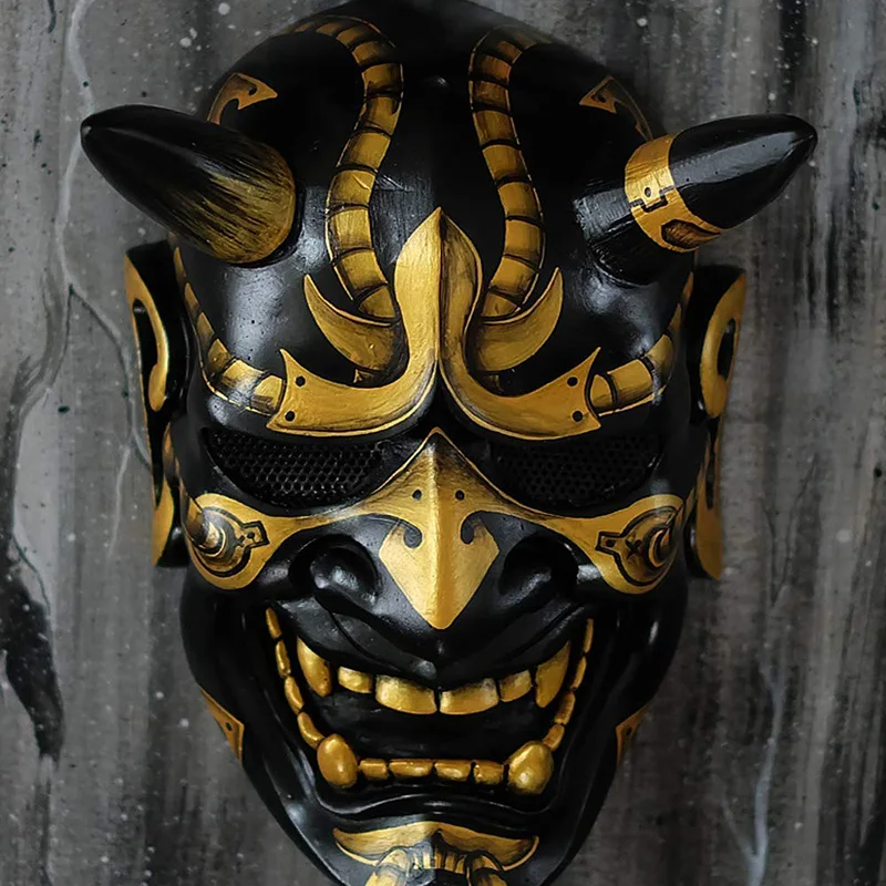 

Latex Samurai Mask Japanese Cosplay Masks Soft Horror Rubber Anime Face Masques Halloween Costumes Props Carnival Mascaras