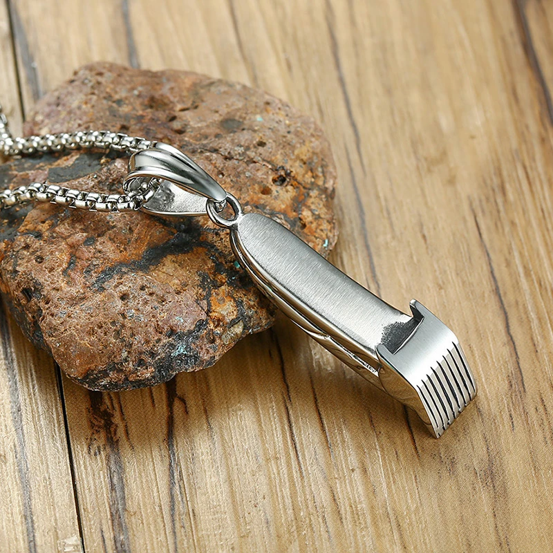 NHGBFT панк стиль бритвенный нож для бритья дизайн кулон ожерелье мужчин из