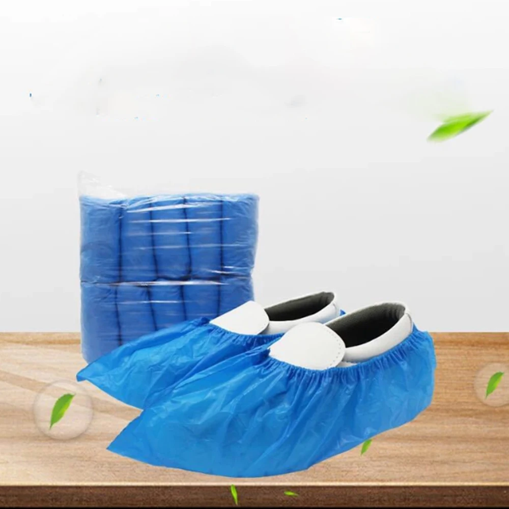 

100/200pcs Disposable Shoe Covers Thicker Non-woven Dustproof Non-slip Shoe Cover Household Foot Cover Overshoes Carpet