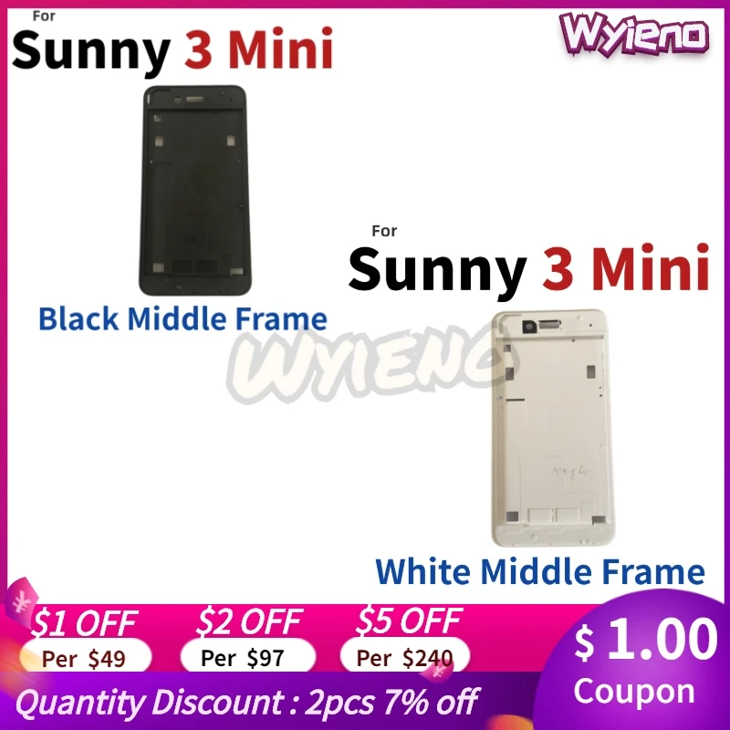 

Wyieno ЖК-дисплей рамка для Wiko Sunny 3 мини средняя рамка Корпус Крышка передняя панель + отслеживание