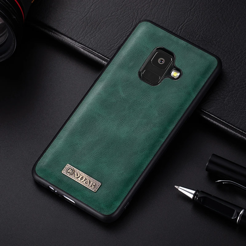 leather case For Samsung J8 A6 2018 PLUS J810 J810F A530 Case Soft TPU Silicone A8 Plus A730 | Мобильные телефоны и