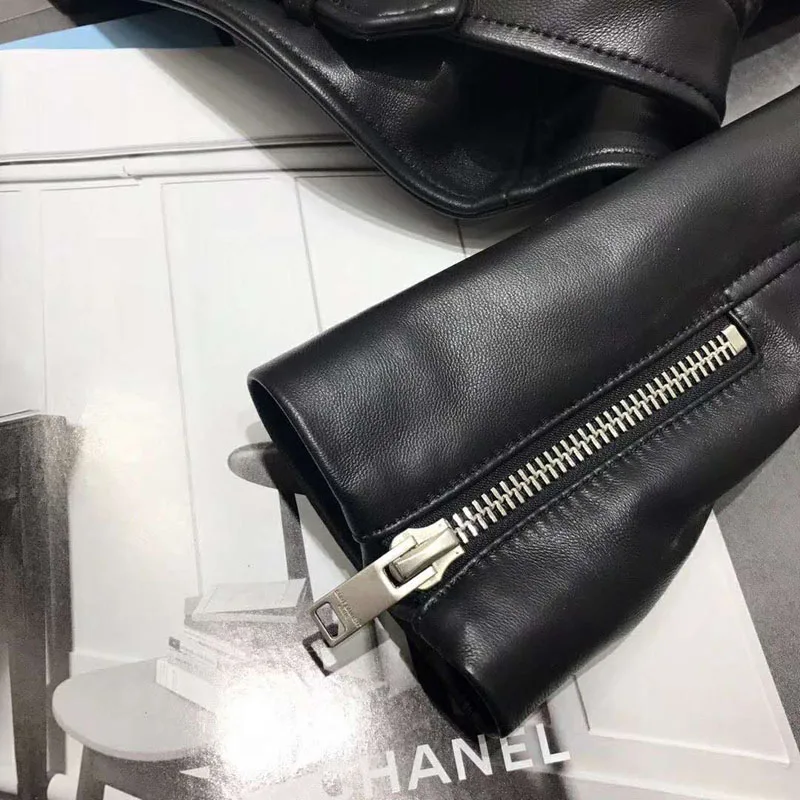 

autumn spring women coat 2021 genuine leather jacket female new fashion clothing real sheepskin coats turn-down collar solid