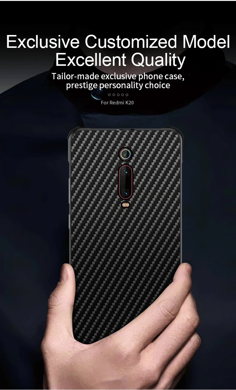 New Style Carbon Fiber Case for Xiaomi Redmi K20 Pro Mi 9T Aluminum Metal Bumper Phone Cover For |