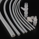 Шланг пищевой прозрачный силиконовый, термостойкий мягкий шланг для аквариума, воздушный насос, 100 см, внутренний диаметр 2-7 мм, прозрачный Гибкая силиконовая труба