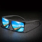 Солнцезащитные очки Мужские поляризационные, классические, квадратные, с плоским верхом, прочные, для вождения, UV400, в стиле ретро, с бесплатной коробкой