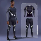 2021 спортивный комплект Мужская спортивная одежда компрессионная футболка штаны для бега быстросохнущая футболка спортивный костюм для тренажерного зала фитнеса тренировочный костюм для бега для мужчин