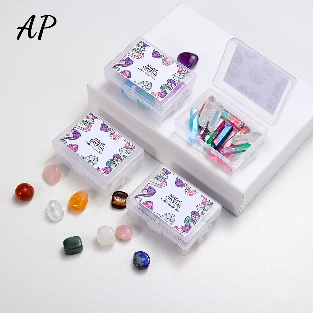 

50g/Box Natural Irregular Crystal Mineral Reiki Mineral Raw Stone Ornament Children's Teaching Collection Set gift box