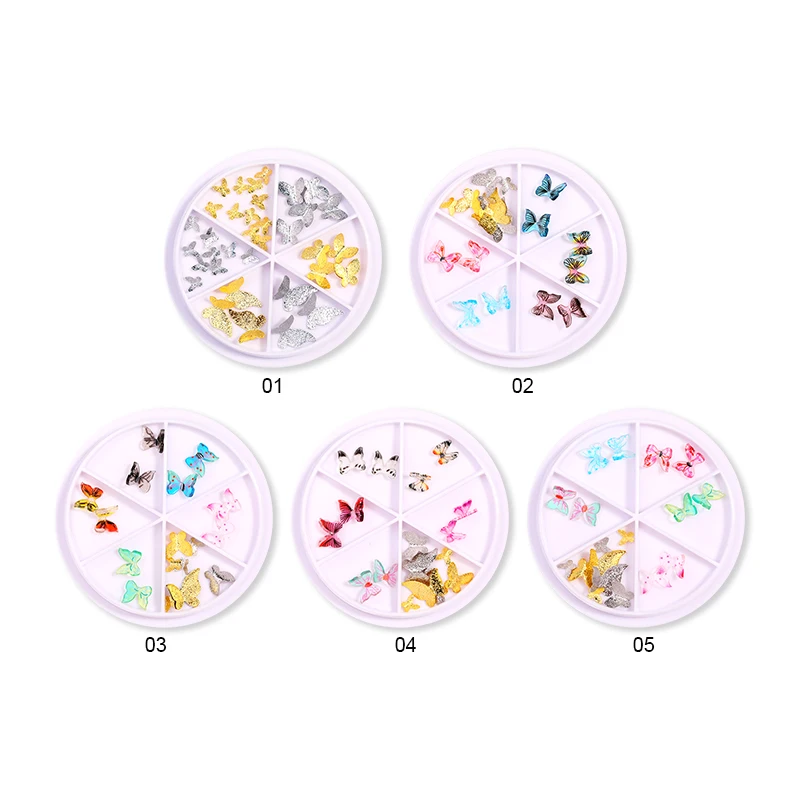 1 коробка металлические бусины для украшения ногтей золотого цвета|Стразы и