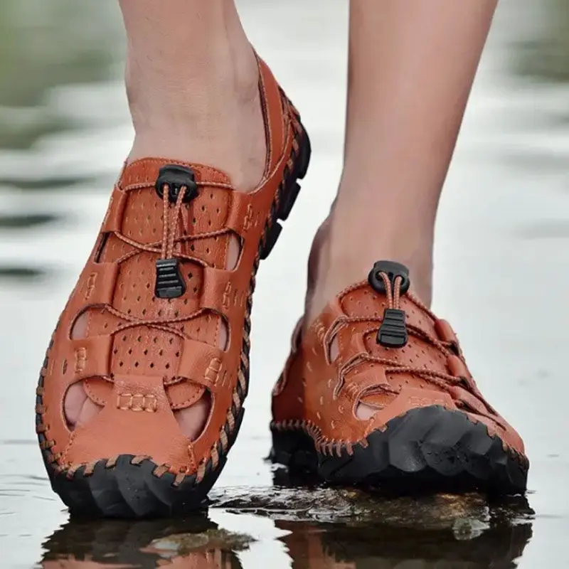 

Men Summer Flat Sandals Breathable Outdoor Beach Men Casual Shoes Sandals Large Size 48