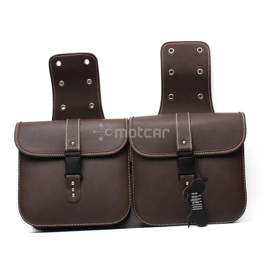 

Brown PU Leather Motorcycle Saddle Bag Luggage Side Tool Bag Universal for Harley Honda Cafe Racer BMW Yamaha Motorcycle Bag