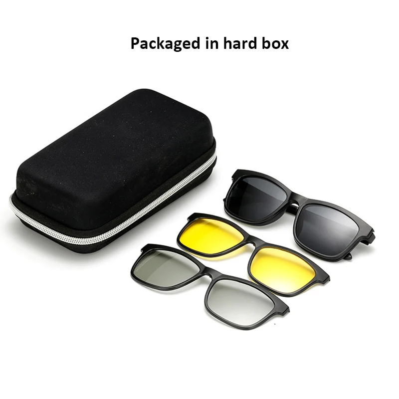 Новинка магнитные солнцезащитные очки с 3 линзами зеркальный зажим 3D мужские