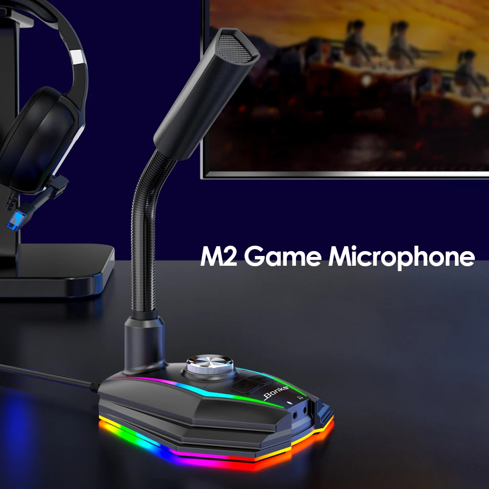 USB звуковая карта RGB микрофон компьютер с динамиком гарнитура гнездо свободного