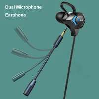 1 2m wired headphones with pluggable dual microphone universal sport gaming headset 3 5mm in ear earphone for desktop laptop