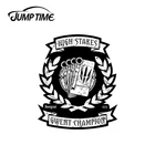 JumpTime 13x6,7 см, забавные автомобильные наклейки с высоким колышком, чемпион, наклейки на лобовое стекло, бампер, креативный водонепроницаемый Декор