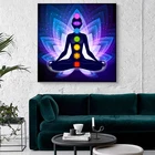 Индийский Будда медитации 7 йоги спорт, настенное искусство холст живопись на холсте Плакаты принты для Гостиная Спальня без рамы
