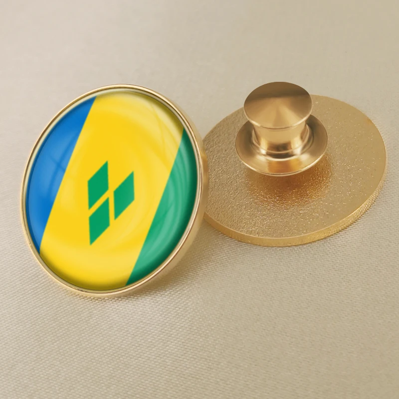 Герб Сент-Винсент и Гренадины карта национальный флаг эмблема брошь значки