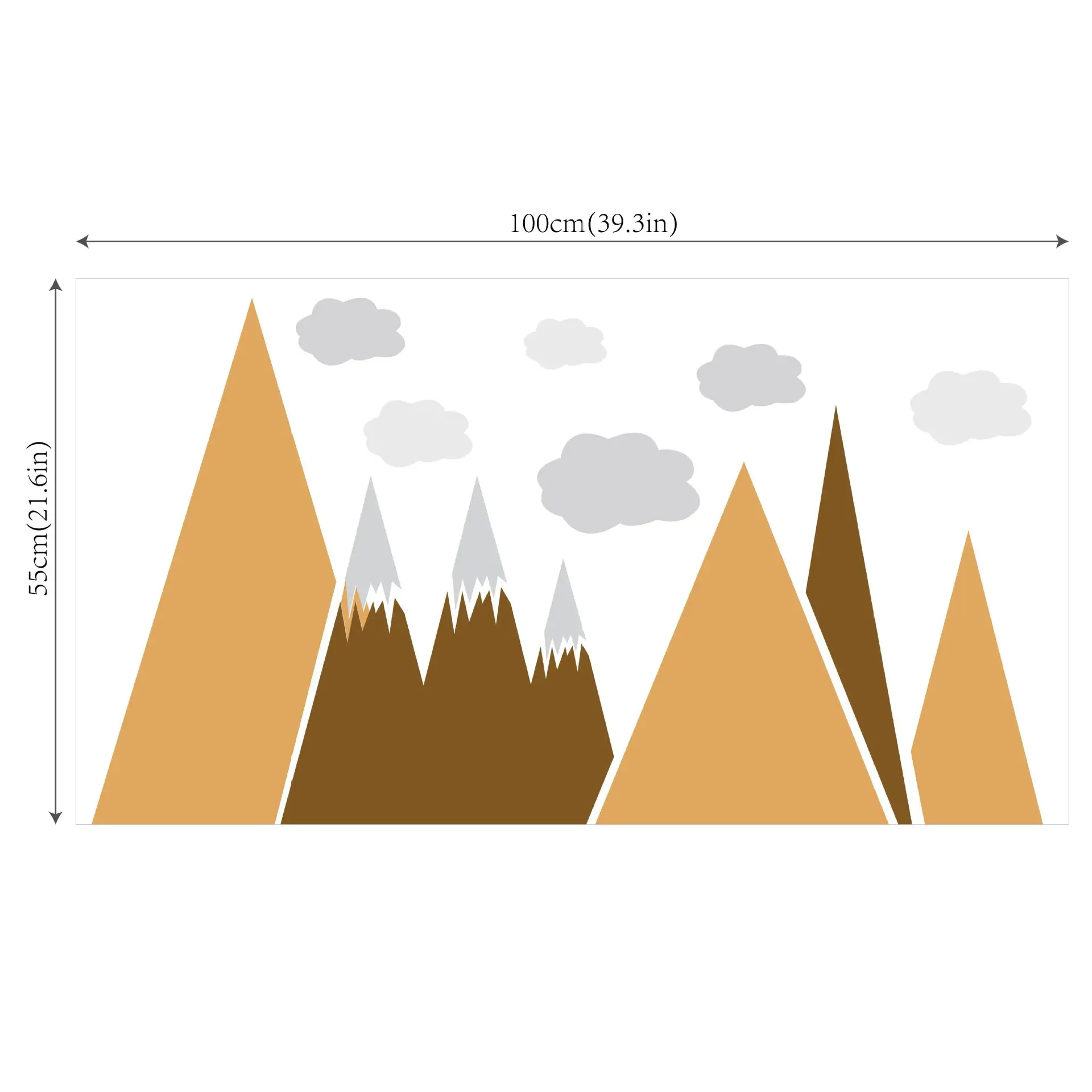 

Nordic Simple Gable Cloud Sticker Removable Waterproof Wall Stickers Modern Style Children's Room Sticker Room Decoration