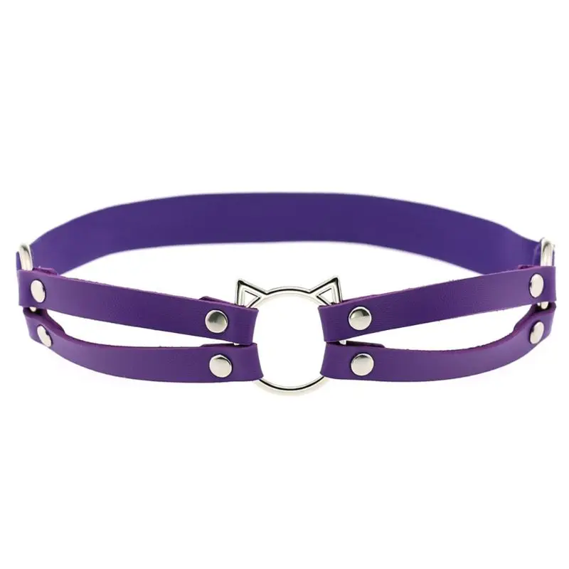 Женские готика Харадзюку пикантные Искусственная кожа Эластичный ногу с