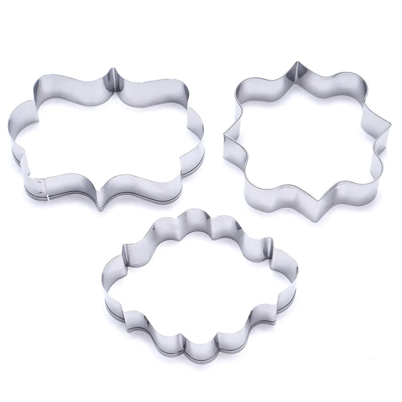 3pcs/set Creative Stainless Steel Cookie Cutter Cake Biscuit Baking Mold Kitchen Bakeware Tools Decorating | Дом и сад