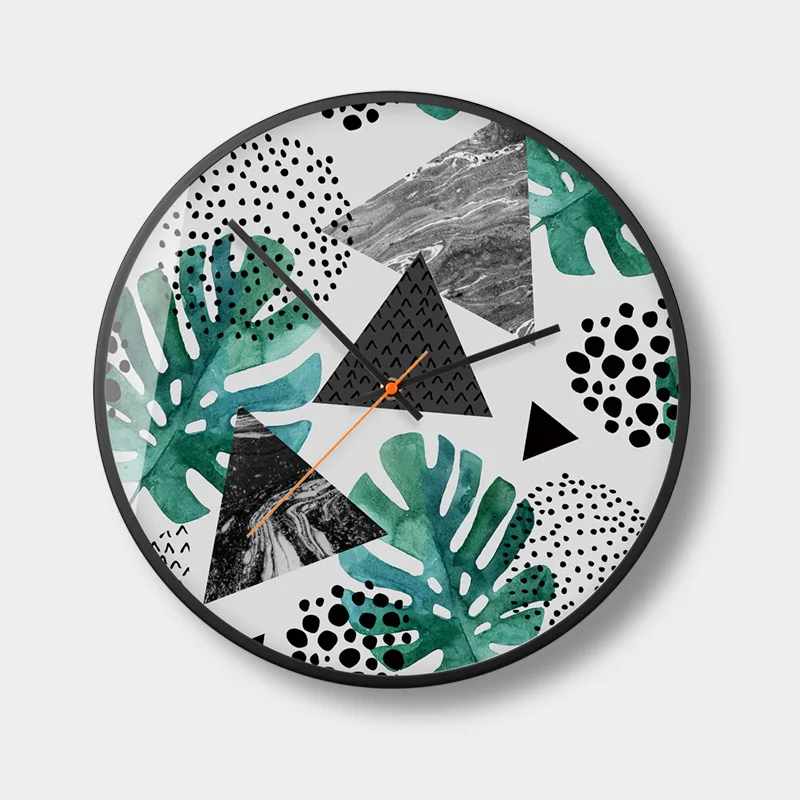 Зеленые настенные часы в скандинавском стиле креативные Современные Простые