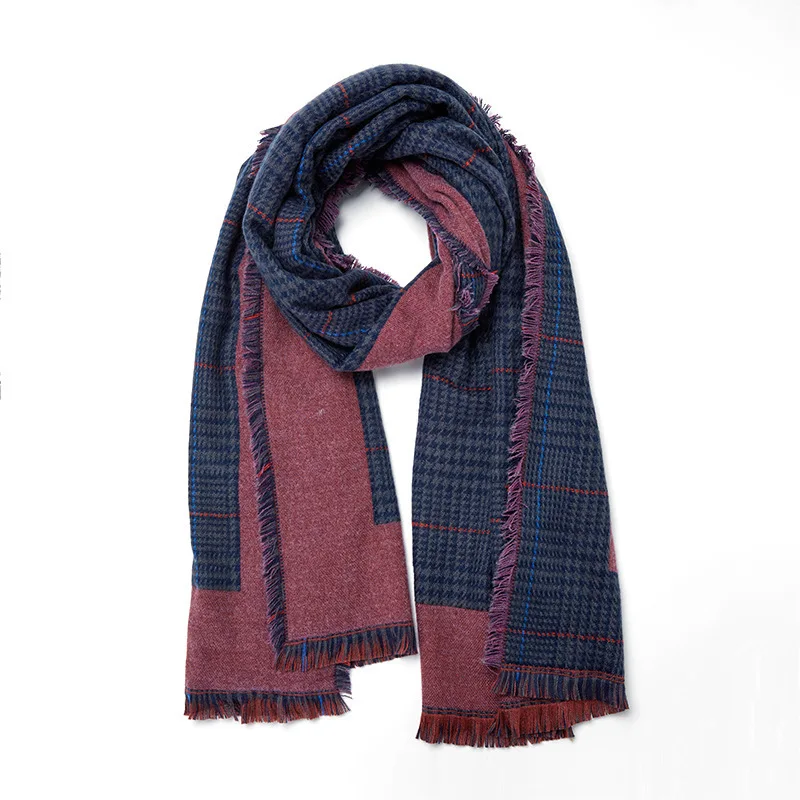 

Winter New Rainbow Woven Small Incense Style 4 Color Grid Fashion Ladies Warm Dib Dual-Use Shawl Scarf