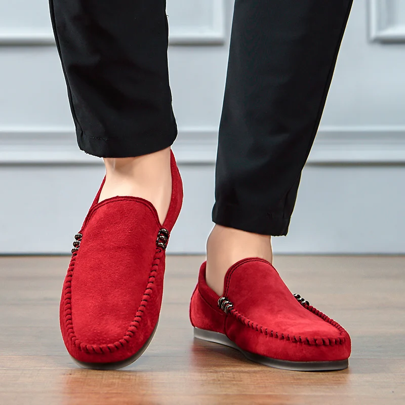 Лоферы из натуральной кожи Мужская повседневная обувь Мужские мокасины
