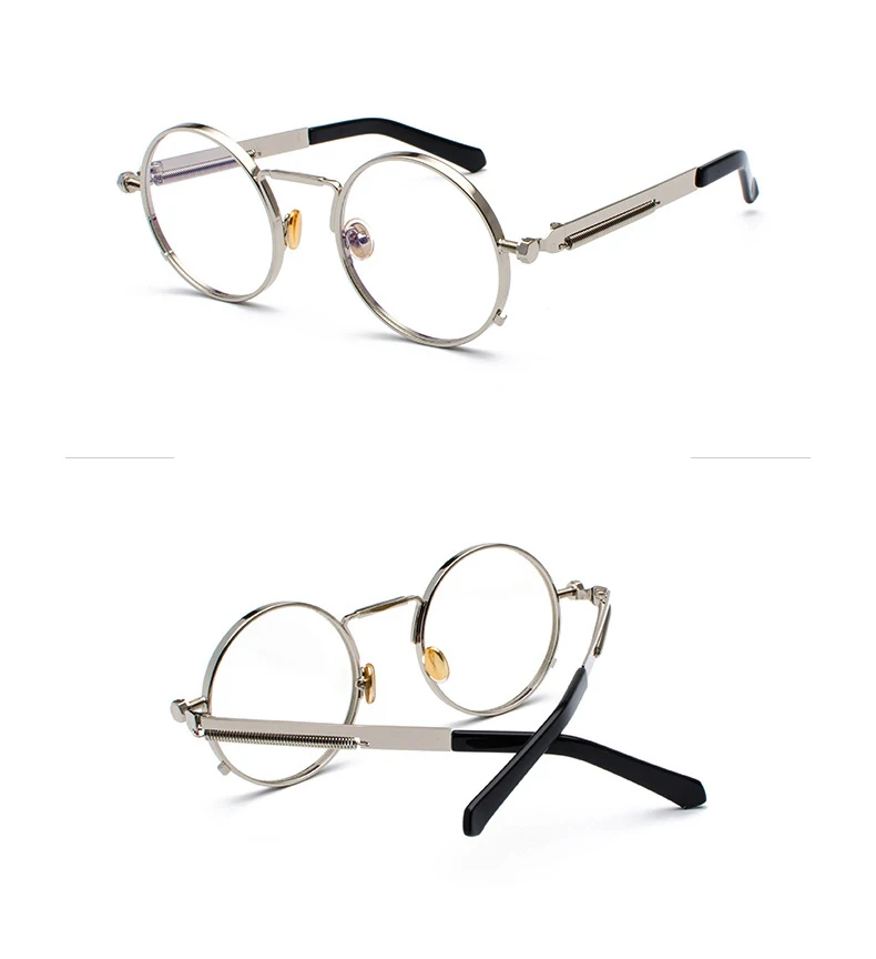 Oculos de sol feminino женские красные очки круглые стимпанк металлические пружины Поляризованные солнечные ретро-очки мужские uv400 Высокое качество