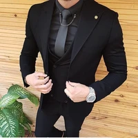 handsome mens wedding suits groom tuxedos prom party business suit three pieces men bridegroom formal wear jacketpantsvest
