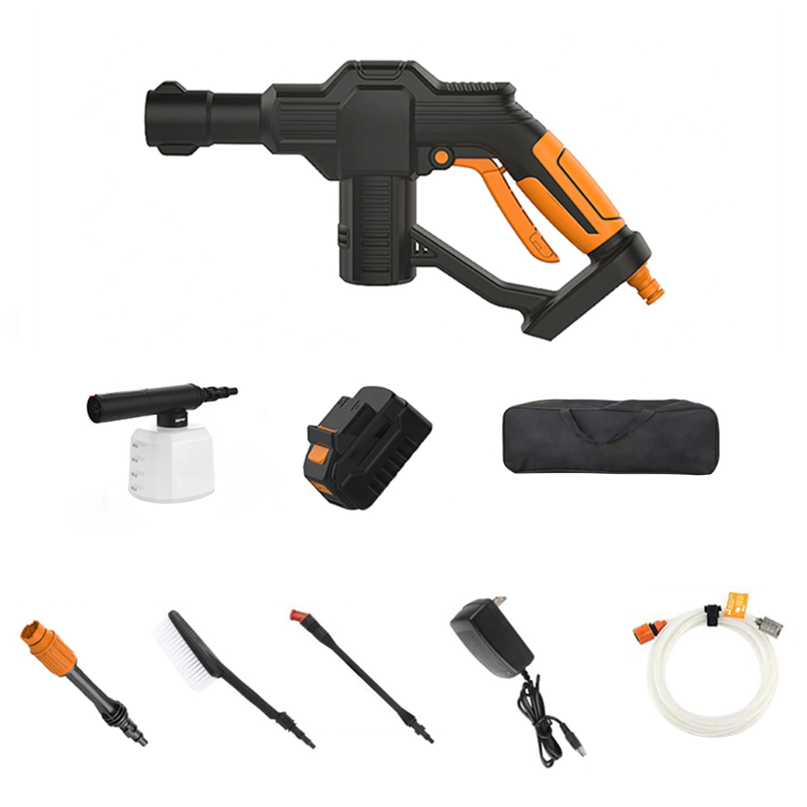 

Cordless High Pressure Car Washing Water Gun 20V Lithium Battery High Pressure Car Wash Machine Foam Generator Car Accessories