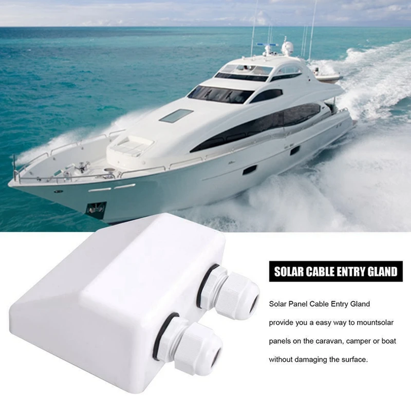 Новый Abs белый двойной кабель ввод железа Монтажный кронштейн для Rv солнечной