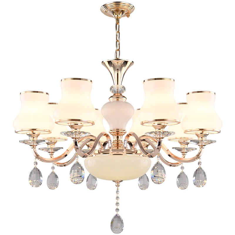 Светодиодные люстры для гостиной современные золотистые металлические лампы