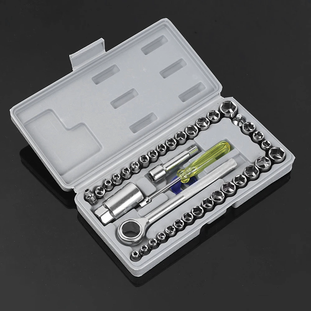 

Multi Function Socket Wrench Motos Repair Tool Electrician Practical 40pcs/set Durable Ratchet Wrench Household Appliances