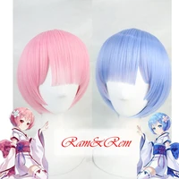 relife in a different world from zero cosplay ramrem wig for women hot anime cosplay wig head wear free wig cap