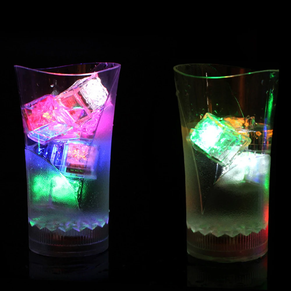 12pcs Colorful Flash Ice Lamp LED Glowing Light Wedding Festival Decor Party Neon Cubes Slow Flashing Color Changing Lights | Освещение