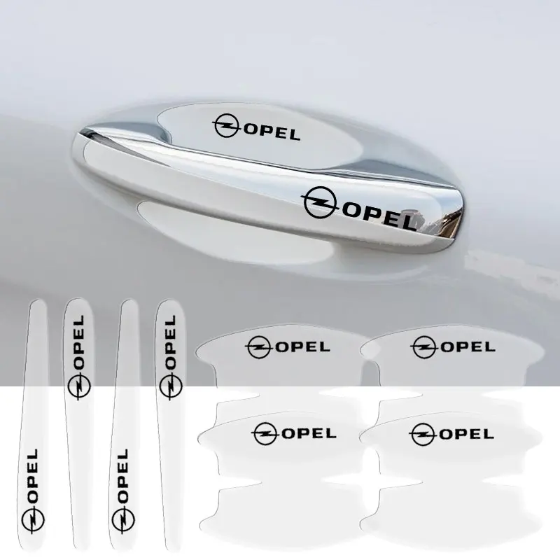 

8pcs Car Door Handle Sticker Automotive Goods Stickers Auto Decal for Opel Logo Astra H J G K Insignia Corsa D Vectra C Zafira B