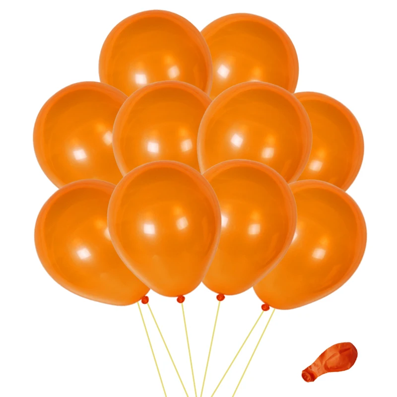 10pcs orange 10 шт./партия воздушные шары на день рождения 1,5 г 10 дюймов латексные воздушные шары золотой красный розовый синий жемчуг свадебный шар мяч детские игрушки Воздушные шары - Цвет: 10pcs orange
