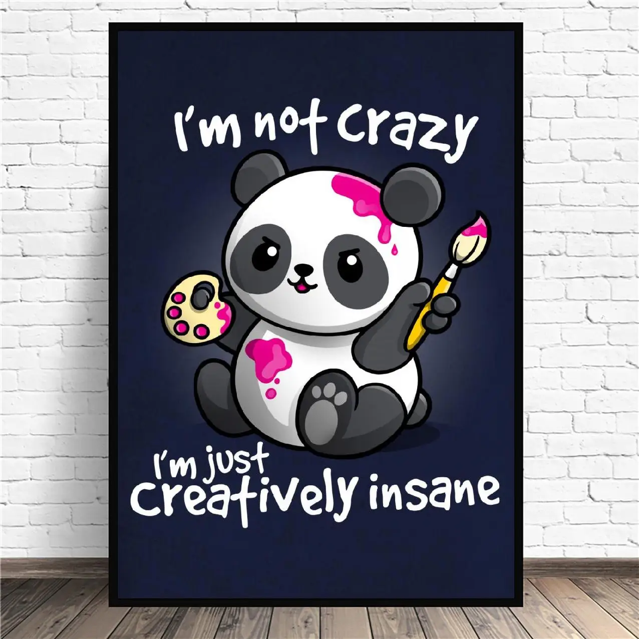 Креативный абстрактный настенный постер с изображением панды животных