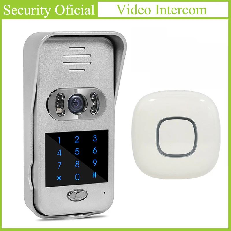 Умный WiFi видео дверной звонок удаленный разблокировка пароль домофон телефон ИК
