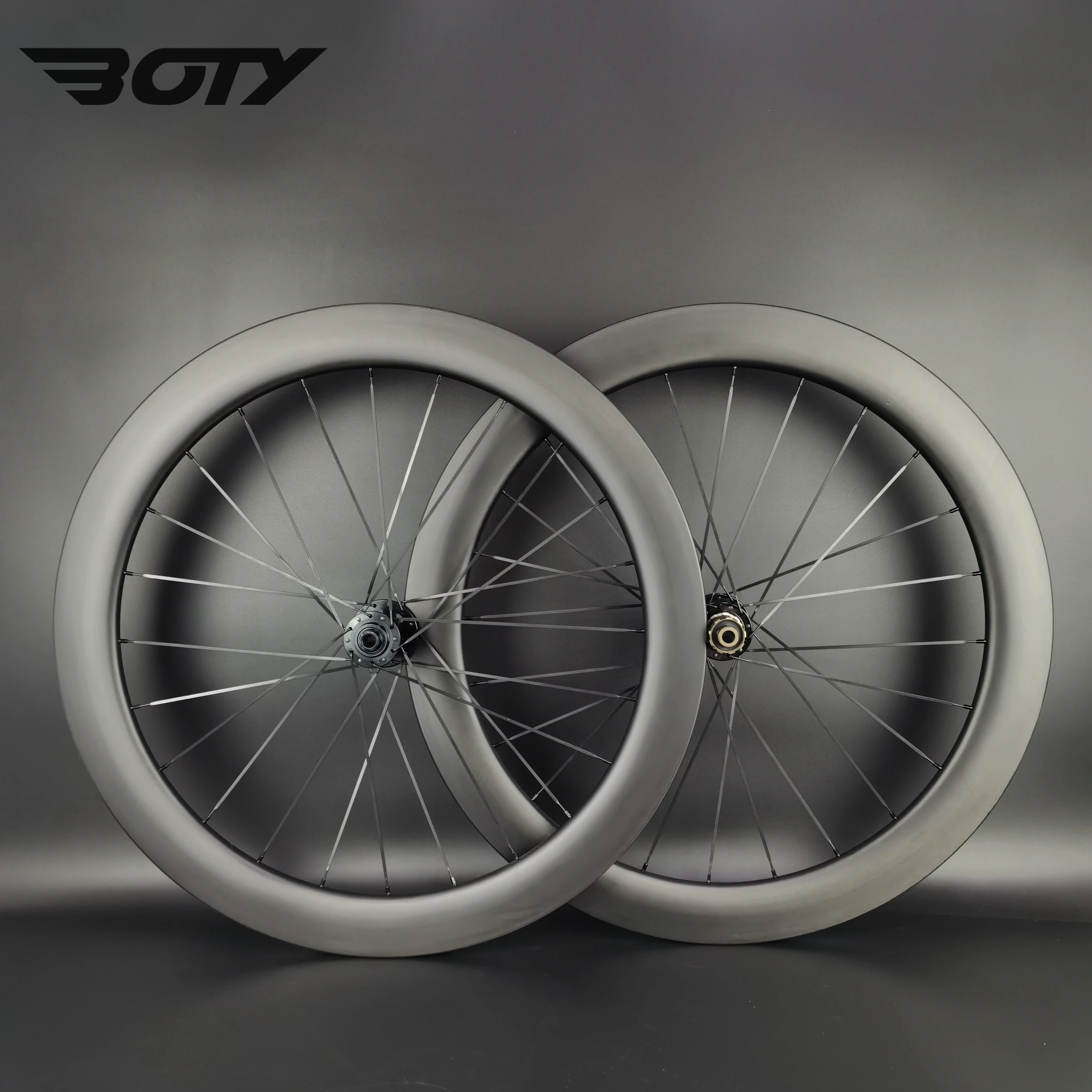 

700C Road bike carbon wheelset disc brake 60mm depth 23/25mm width clincher/tubular/Tubeless bicycle wheels with UD matte finish