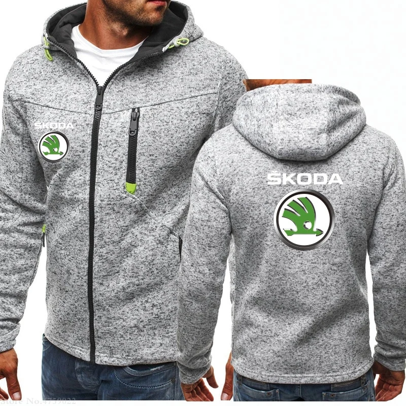 

Men's hooded fashion winter autumn spring Skoda Hooded Jacket Coat men's hooded sports shirt
