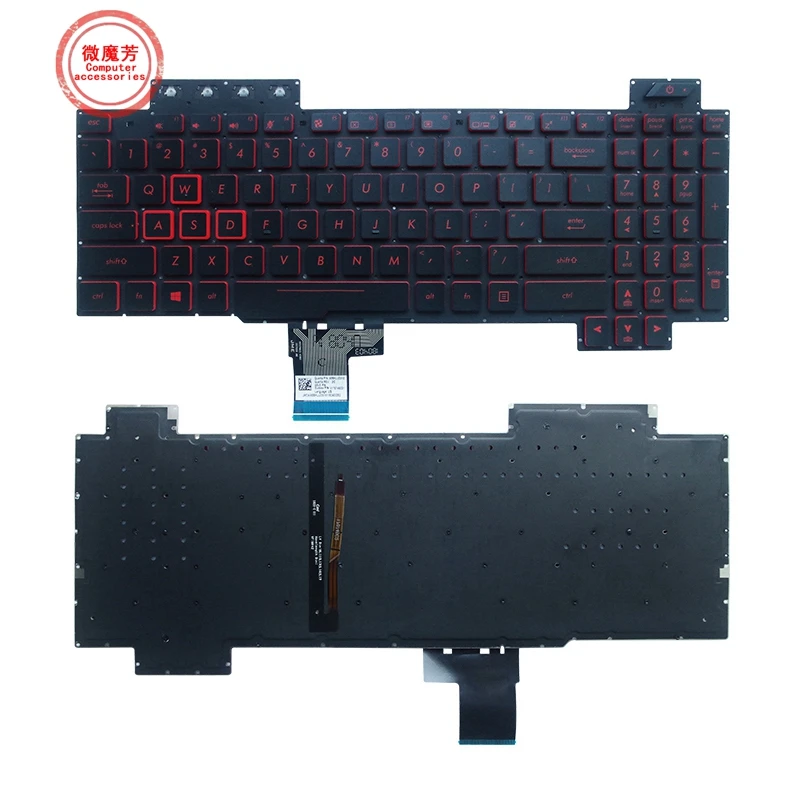 Retroiluminado para Asus Novo Teclado Gaming Fx505 Fx505g Fx505d Fx505gd Fx505ge Fx505gm Fx505dy Fx505dv Fx505dt Laptop Eua 95% Tuf