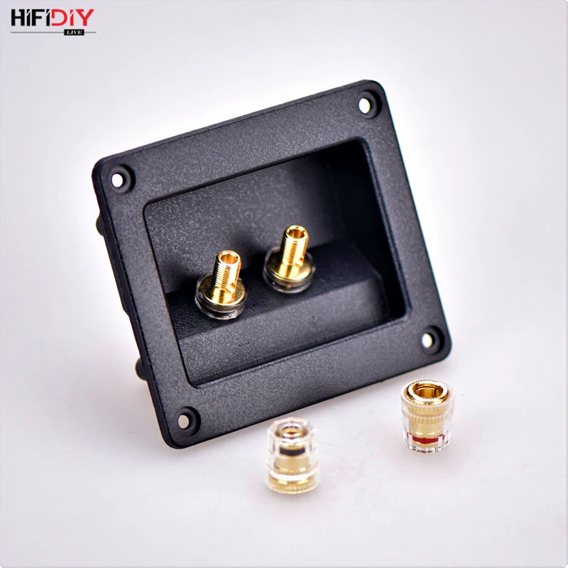 HIFIDIY LIVE speaker junction Box Speakers Terminal Shell 2 copper Binding Post Wire Cable Connector (Install Hole 75x55mm) | Электроника