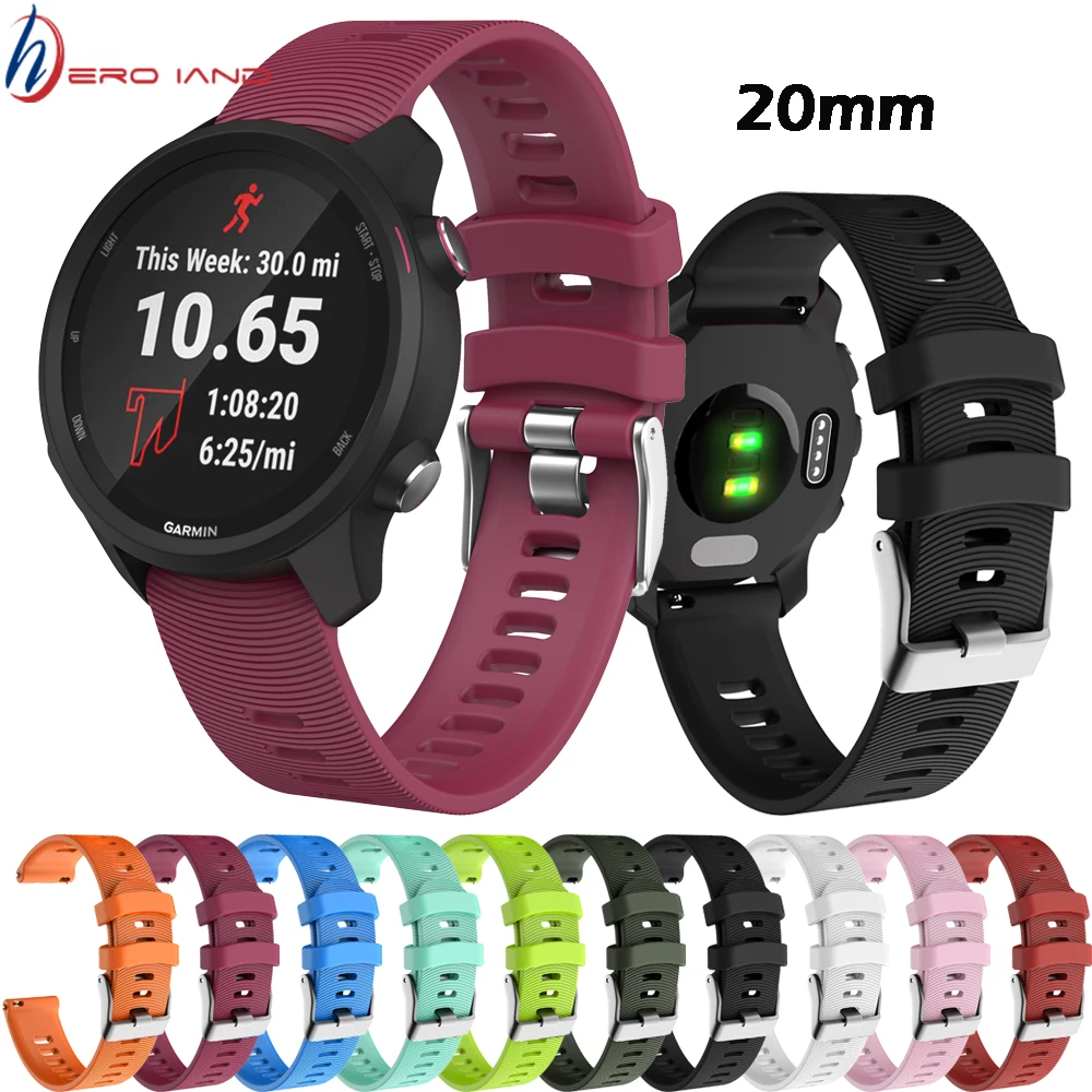 Силиконовый ремешок для часов Garmin Forerunner 245 245M Vivoactive 3 645 635 vivomove HR Bracelet