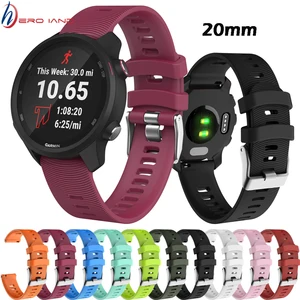 Силиконовый ремешок для часов Garmin Forerunner 245 245M Vivoactive 3 для Garmin Forerunner 645 635 vivomove HR Bracelet Correa
