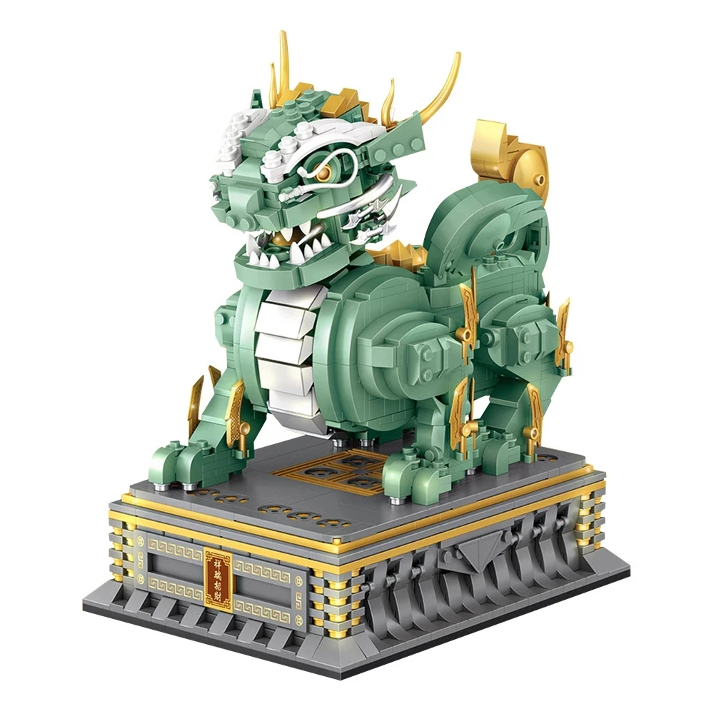 

1434pcs LOZ Mini Building Blocks Chinese Unicorn Sacred Beast Kylin Country Prevails Assembling Toys For Collection Gift