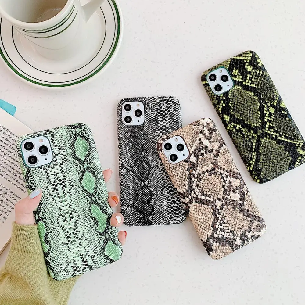 Ретро чехлы из искусственной кожи змеиная кожа для iphone 11 11Pro Max 7 8 Plus X XS XR 6 6S чехол