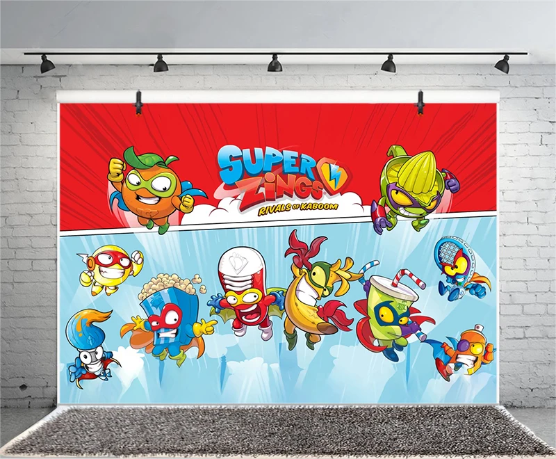Супер Zings фон для мальчиков вечеринка в честь Дня Рождения принц фотография Фон