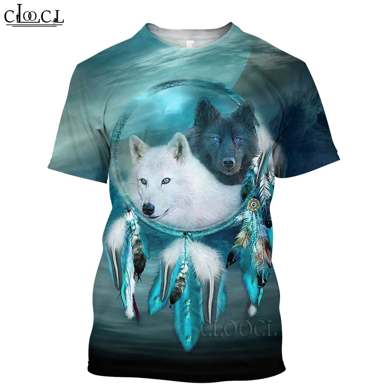 

Новинка, мужская и женская футболка CLOOCL с 3D принтом красивого волка, модные топы с коротким рукавом в стиле Харадзюку, лидер продаж, Прямая п...