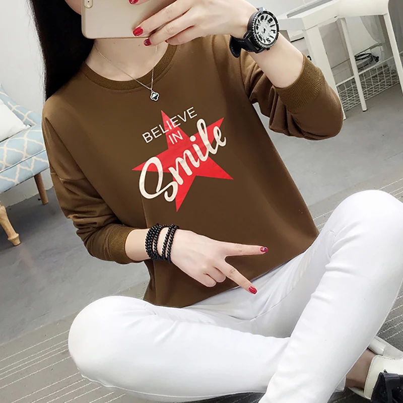 Свитшот Shintimes женская зимняя одежда с буквенным принтом 2022 повседневный