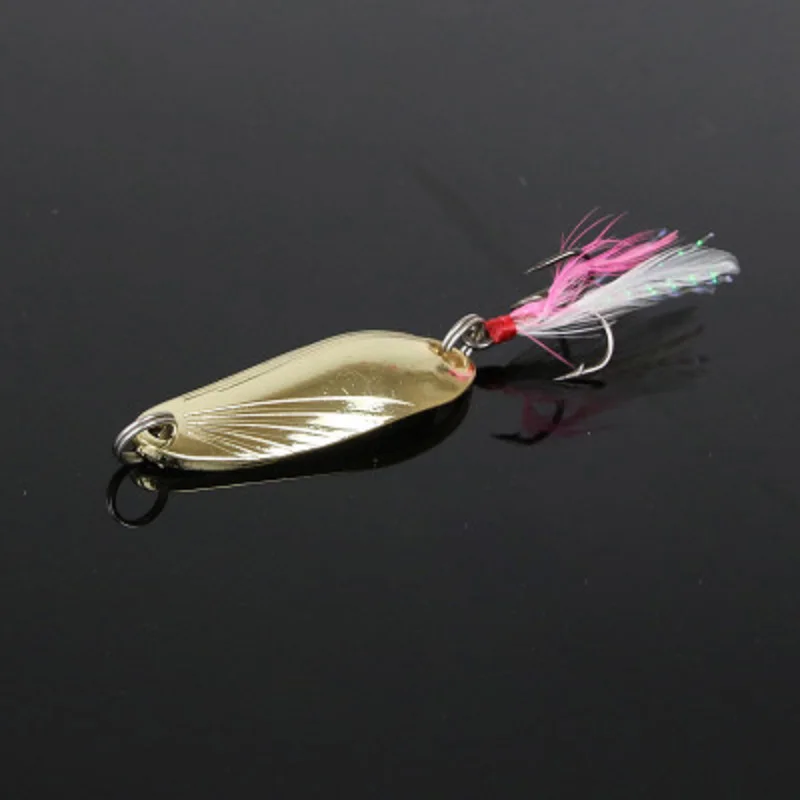 Металлическая рыболовная приманка Luya с блестками и перьями жесткая бионическая